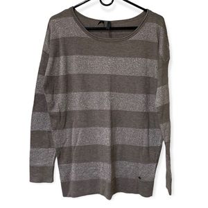 Guess Medium taupe colored sweater with metallic threads